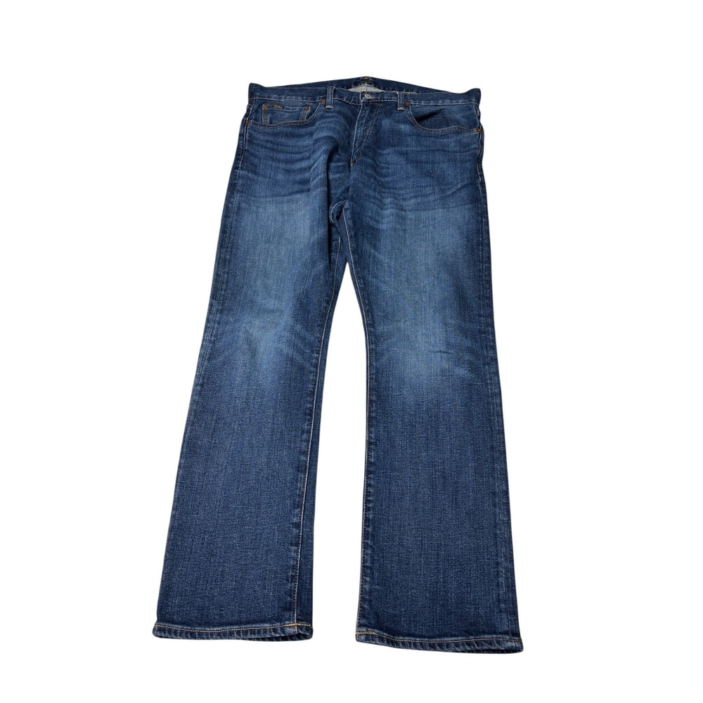 Polo Ralph Lauren Varick Slim Straight Jeans Mens 34x30 Medium Wash Blue Denim
